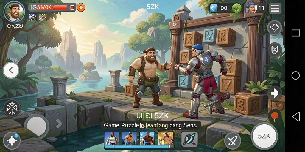 Tampilan gameplay seru dalam game Puzzle 5ZK.