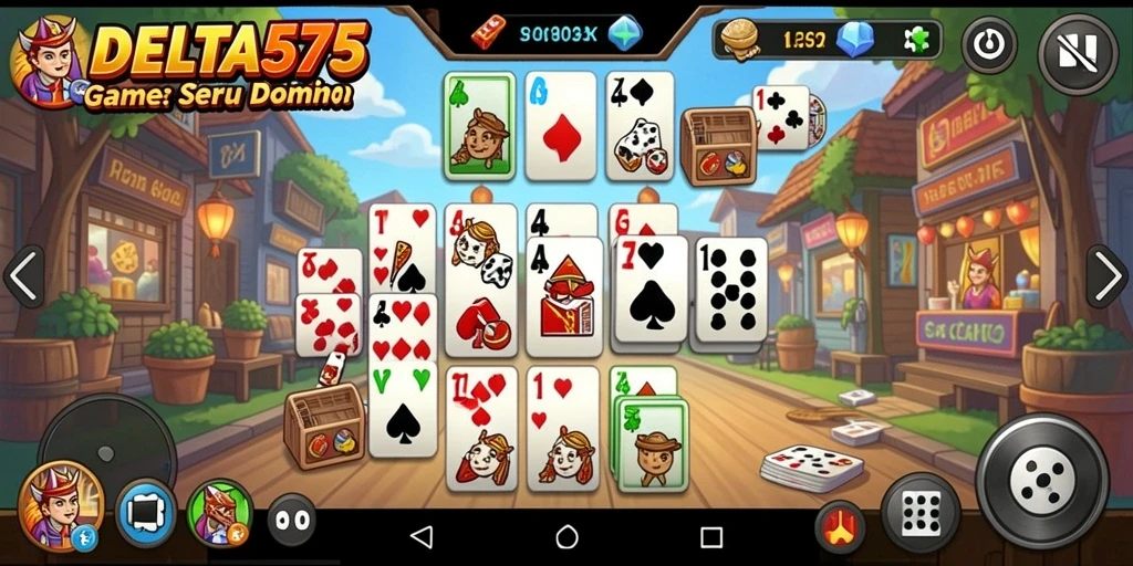 Screenshot gameplay menarik dari DELTA575 dengan grafis estetis.