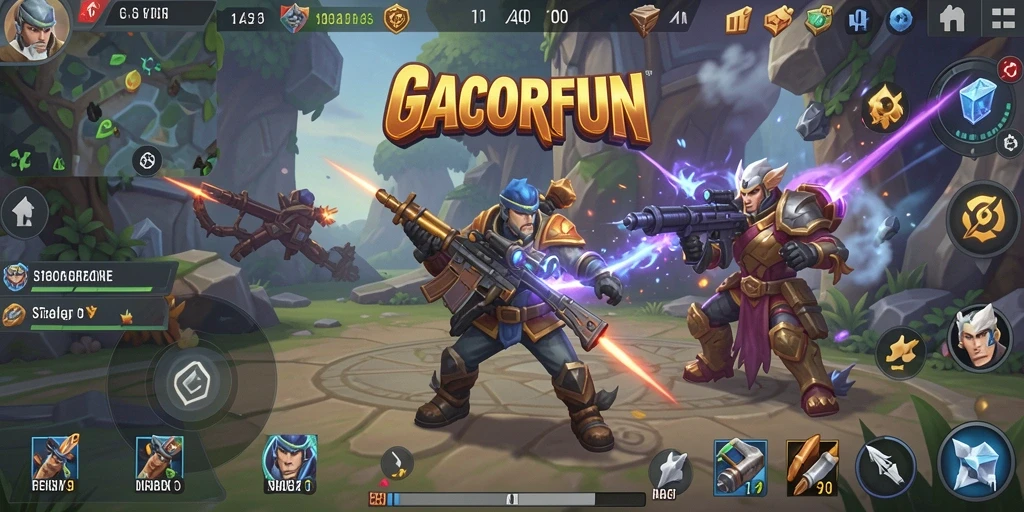 Tangkapan layar GACORFUN menampilkan momen pertempuran strategis yang mendebarkan.