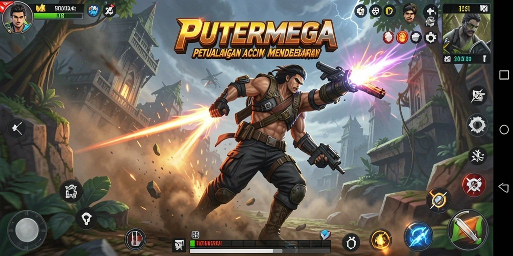 Tangkapan layar PUTERMEGA menampilkan aksi pertarungan yang intens.