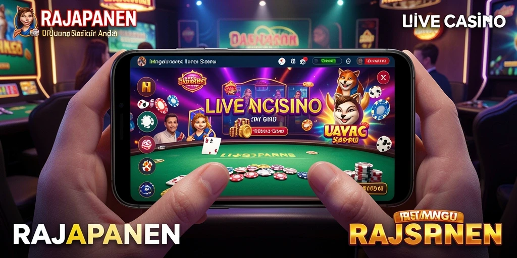 Tampilan gameplay Live Casino yang menarik di RAJAPANEN.