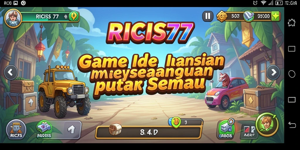 Screenshot gameplay RICIS77 menampilkan karakter dan item yang menarik.