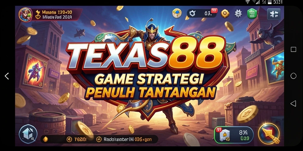 Screenshot menunjukkan aksi seru dalam gameplay strategis TEXAS88.