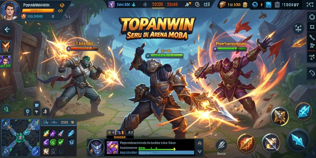 Gameplay seru di arena pertempuran TOPANWIN.