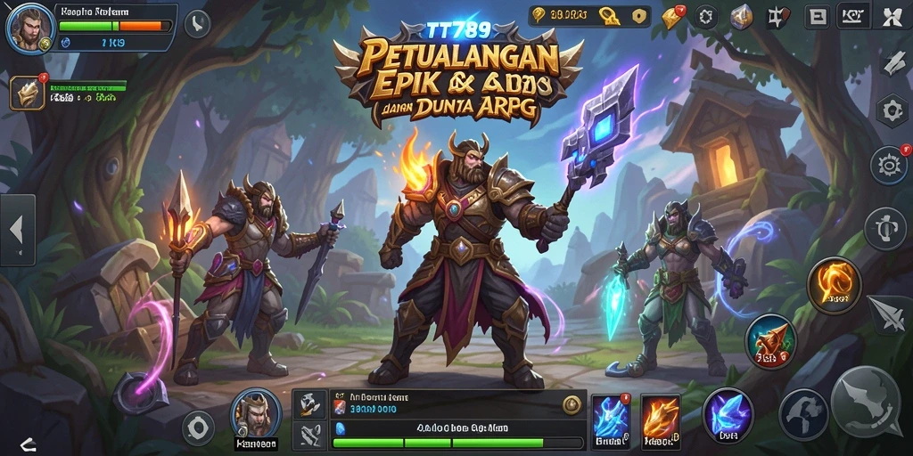 Tangkapan layar permainan TT789 menampilkan aksi pertarungan ARPG yang seru.