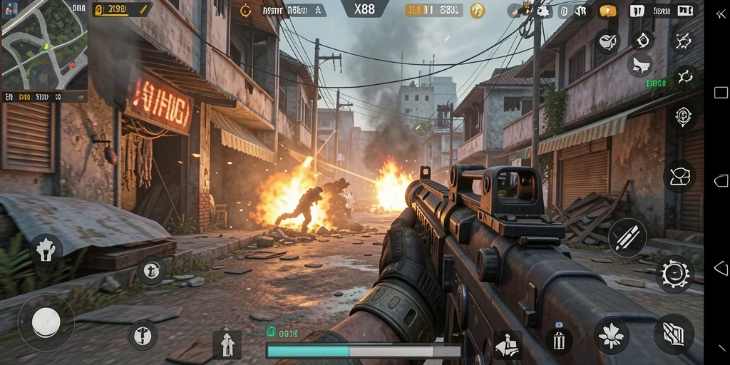 Tampilan aksi seru dalam gameplay X88 yang menarik.